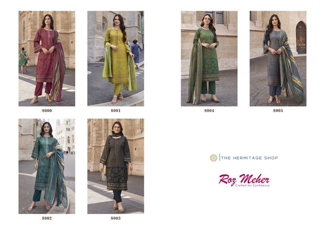 Roz Meher By The Hermitage lawn Karachi Cotton Dress Material Wholesale Shop In Surat